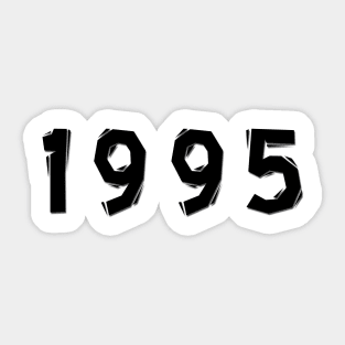 1995 year | simple black Sticker